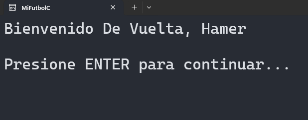 Pantalla de bienvenida