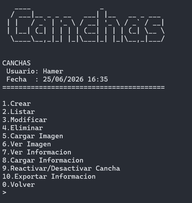 Gestión de canchas