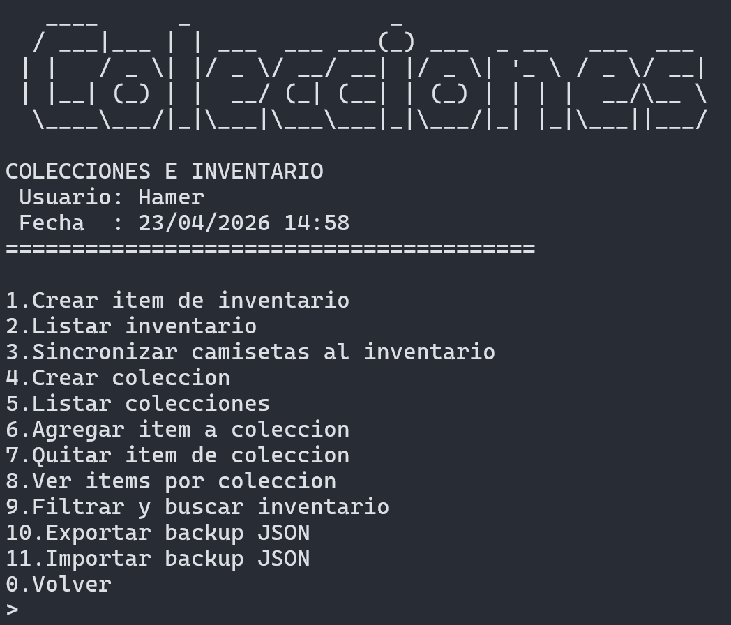 Colecciones e inventario