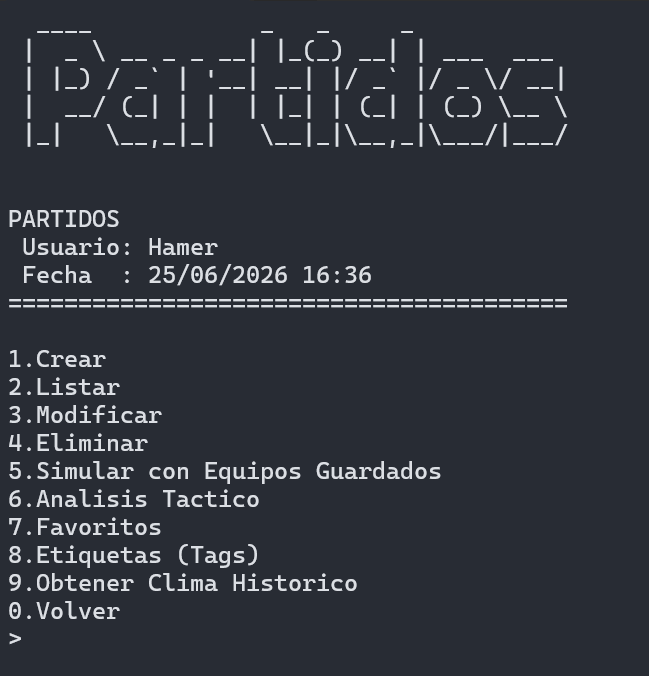 Gestión de partidos