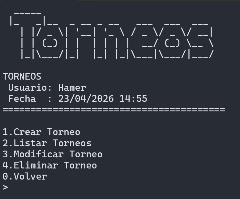 Gestión de torneos